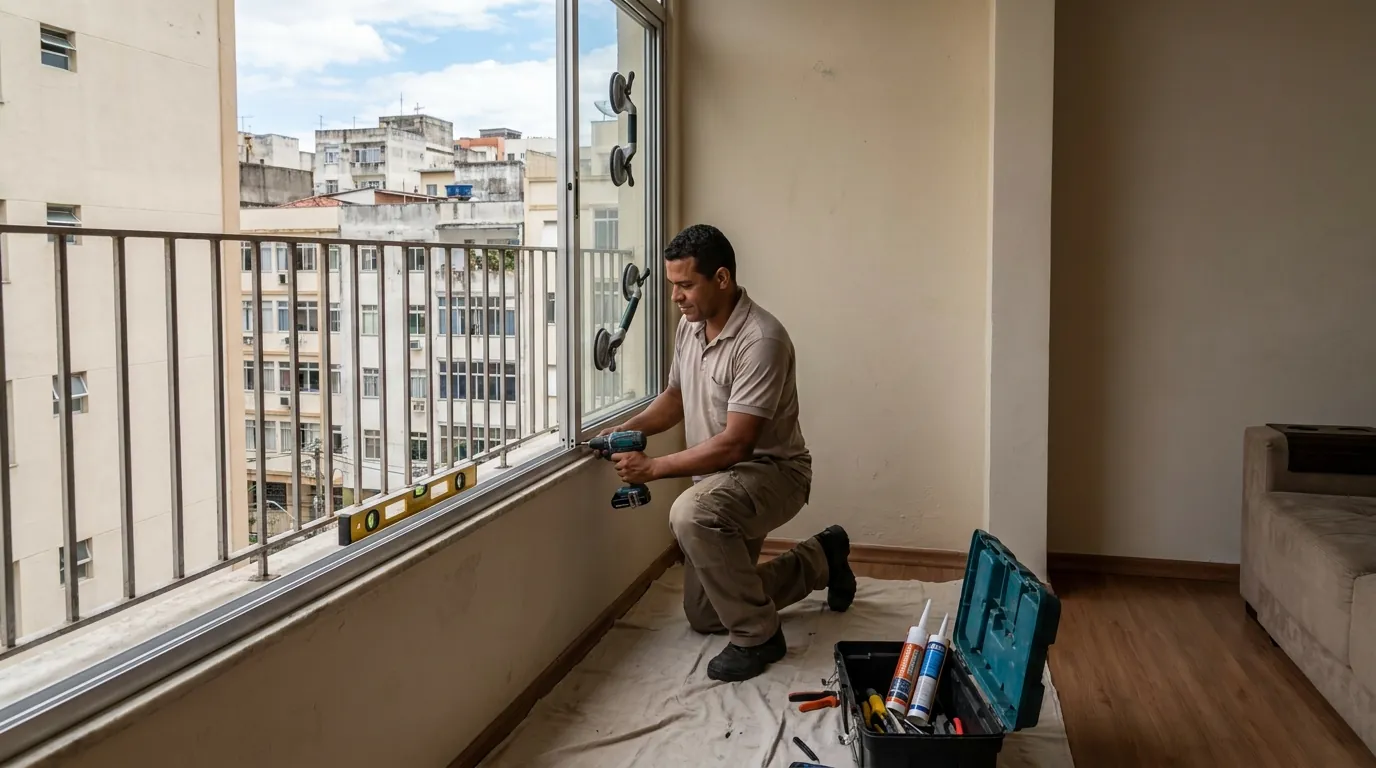Sacada de Vidro para Apartamento em Campinas‑SP